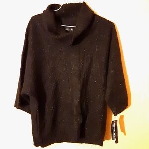 Notations Black Sweater with Sparkle